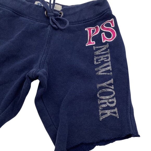 P.S From Aeropostale Girls Navy Sweats Shorts Cotton Blue Drawstring Size 4 - Picture 7 of 7
